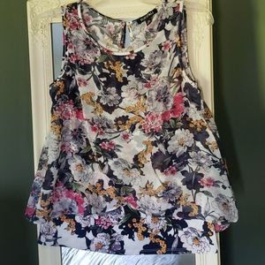 Roz & Ali flutter floral tank top